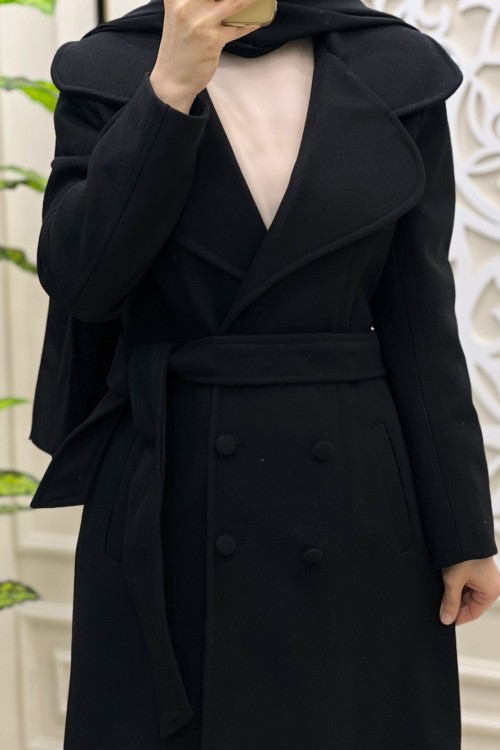 Kaşe Kaban Siyah