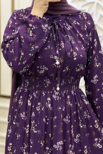 Kaşmir Elbise Mor