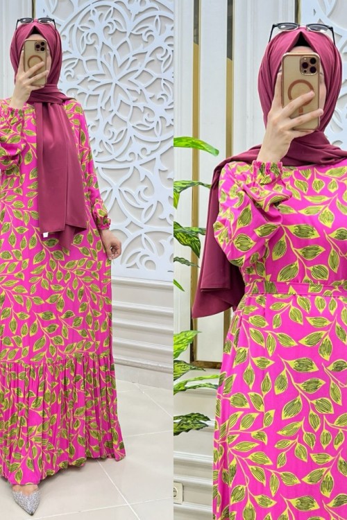 Lav elbise Pembe
