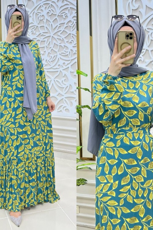 Lav elbise Yeşil