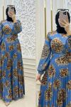 Leopar Elbisem Mavi Mavi