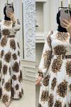 Leopar Elbisem Beyaz Beyaz