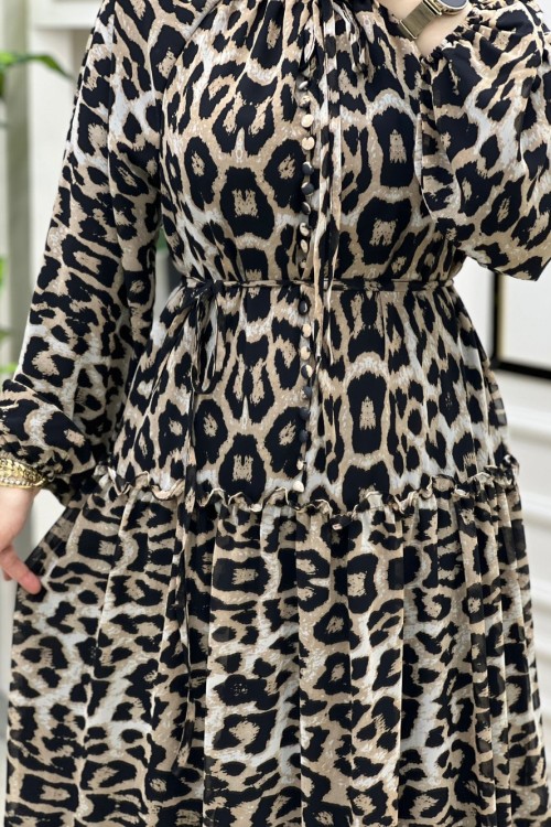 Leylak Leopar Elbisem Leopar
