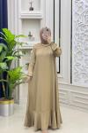 Lima Saten Elbise Camel