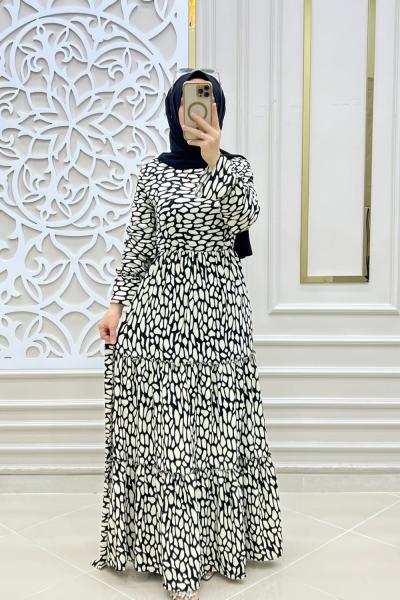 Mercan Elbisem Beyaz Siyah