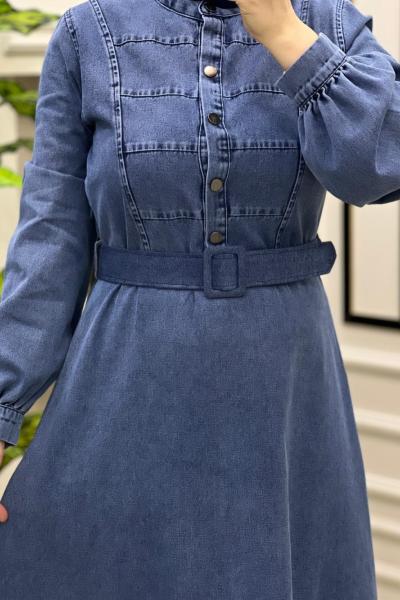 Mihri Kot Elbise Mavi