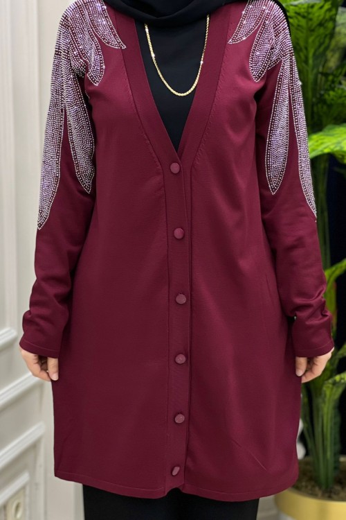 Müge Hırka Bordo