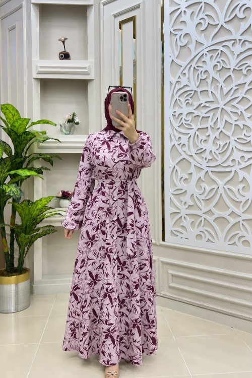 Riva elbise Pembe