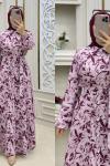 Riva elbise Pembe