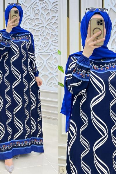 Seval elbise Saks Mavisi