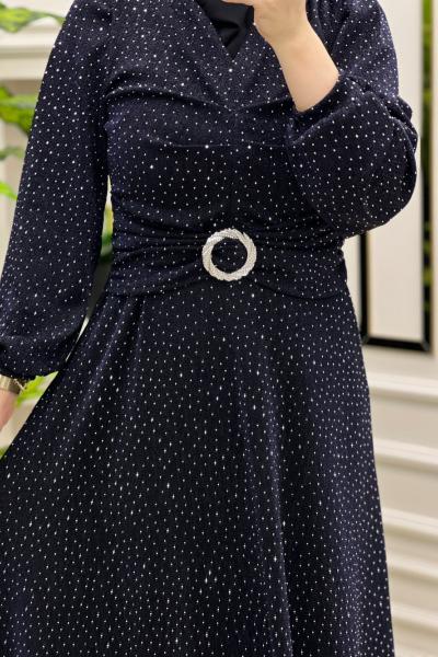 Şıkır Şıkır Elbise Lacivert