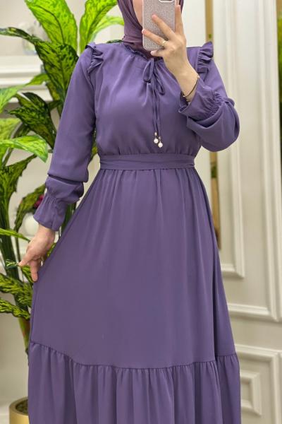 Şura elbise  Lila