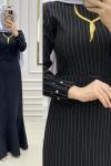 Tesettür Kuğu Elbise  Siyah