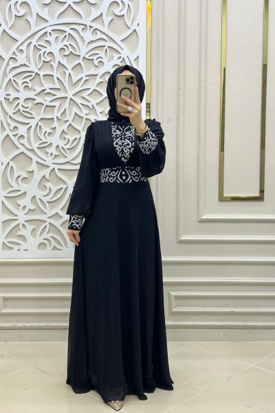 Tesettür Hürrem Elbise Siyah