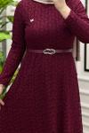 Tuba Dantel Elbise  Bordo