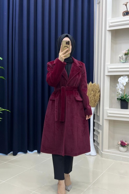 Tüy Kaban Bordo