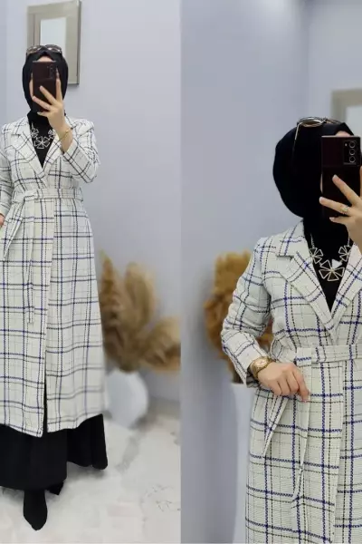 Yeni Astarsız Kap Modelim Çizgili Krem