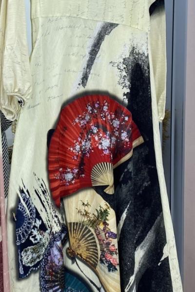 Yeni Model Desenli Elbisem Siyah Beyaz