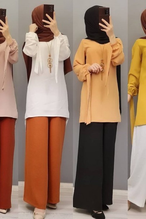 Yeni Model Cepli Pantolonum Beyaz