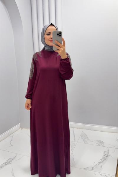 Elbise Firuze Bordo