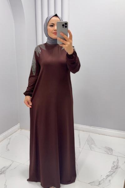 Elbise Firuze Kahverengi