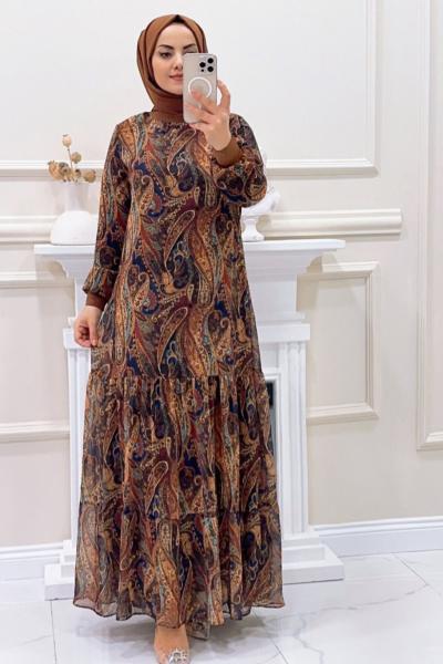Elbise Hasret Kahverengi
