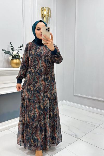 Elbise Hasret Petrol Yeşili