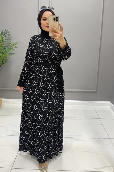 Elbise Kaşkorse Eliza Siyah