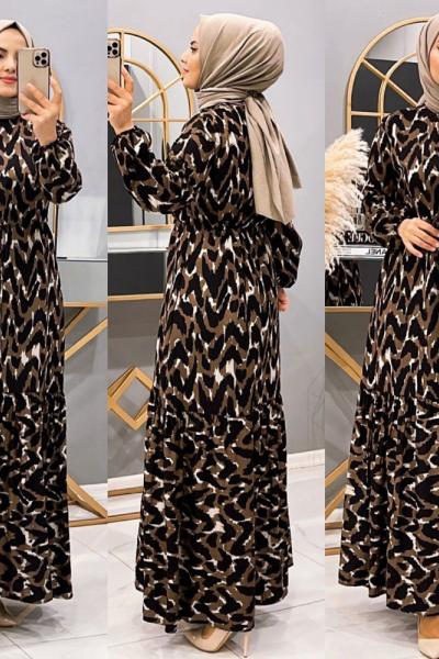 Elbise Kamujlaj Kahverengi