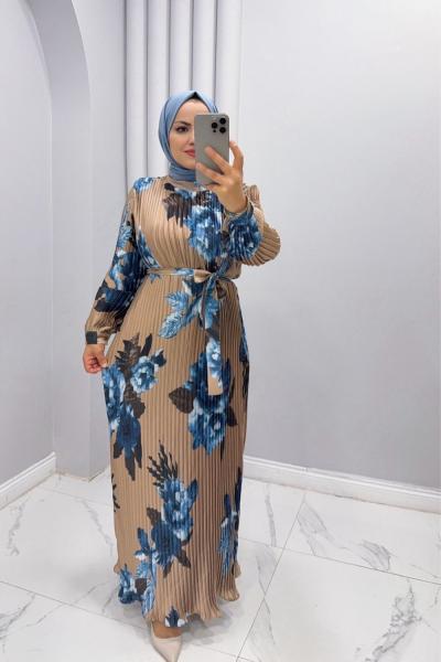 ELBİSE PİLiSELİ CENNET Vizon