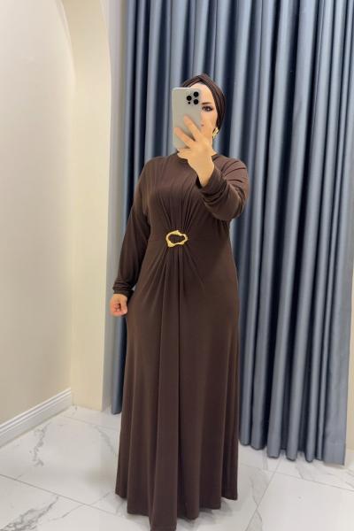 Elbise Sandy Aysima Kahverengi