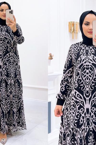 Elbise Şifon Leyla Siyah