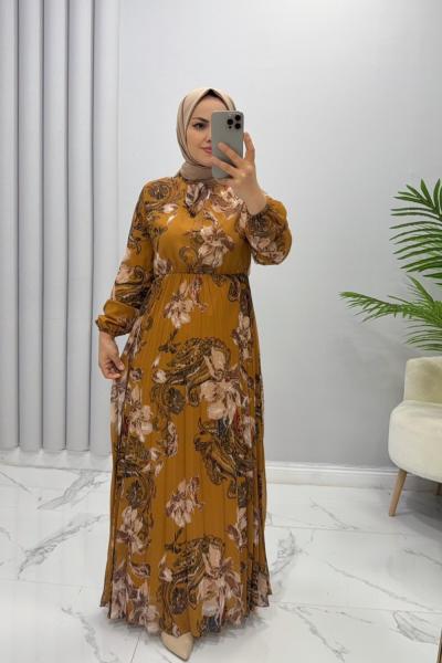 Elbise Şifon zambak  Hardal Sarısı