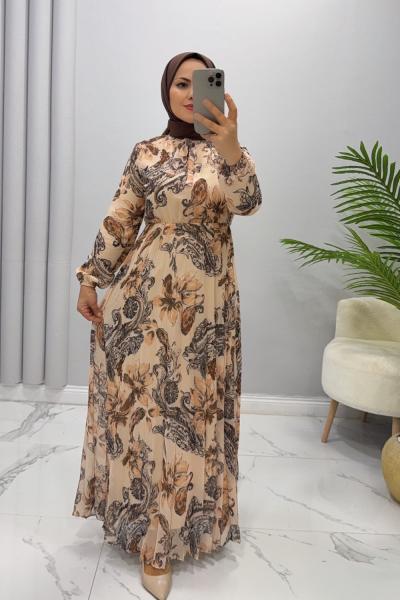 Elbise Şifon zambak  Krem