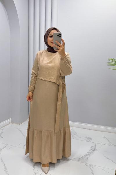 Gülşen Elbise Krem