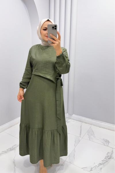 Gülşen Elbise Mint Yeşili