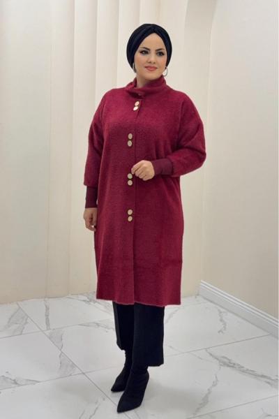 Hırka Angora Dilek Bordo