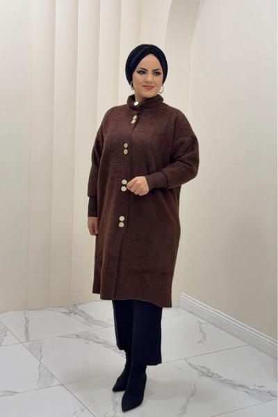 Hırka Angora Dilek Kahverengi