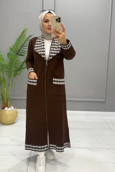 Hırka Triko Selen Kahverengi