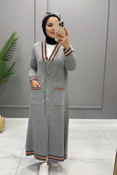 Hırka Triko Jolia Gri