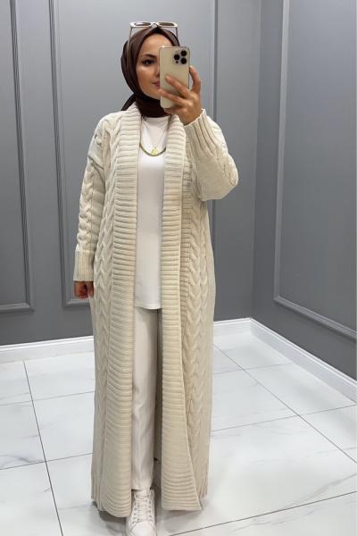 Hırka Triko Deniz Krem