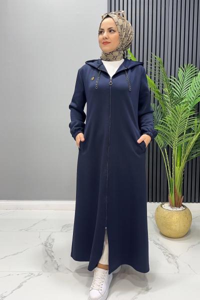 Kap tam boy Meyra Lacivert