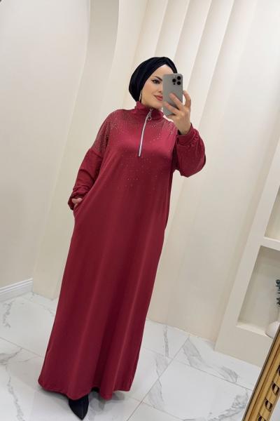 Parla Elbise Bordo
