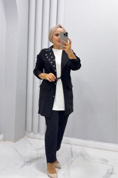 Takım ikili Kupra tensel Lara  Siyah