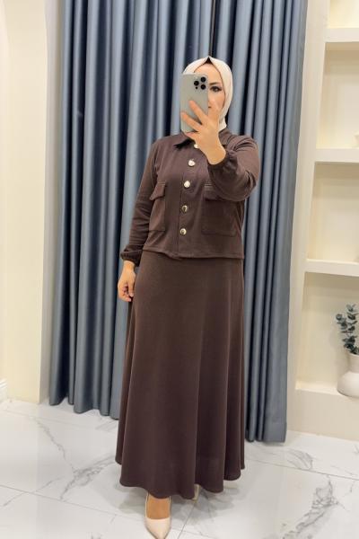 Takım ikili Leyla Kahverengi