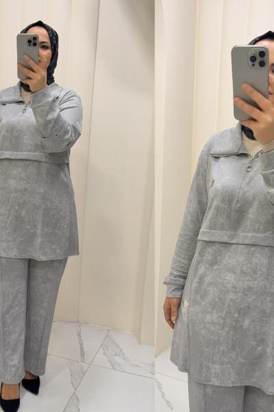 Takım ikili Gülay  Açık Gri