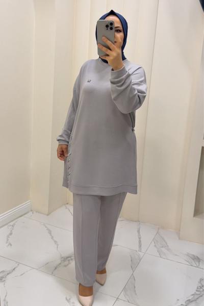 Takım ikili Elfida Gri