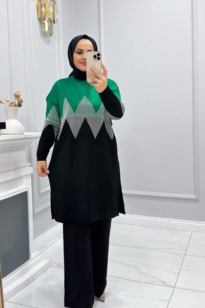 Takım Triko Asya Zümrüt