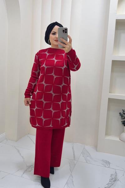 Takım Triko Loren Kırmızı