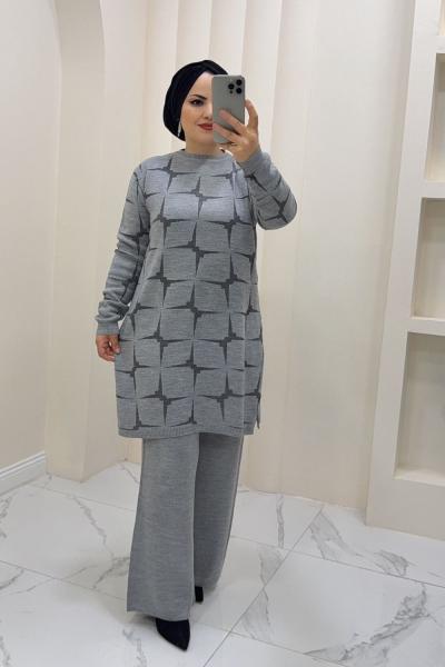 Takım Triko Loren Gri